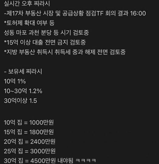 9월 7일 부동산 대책 : 똘똘한 한채에서 실거주 해라