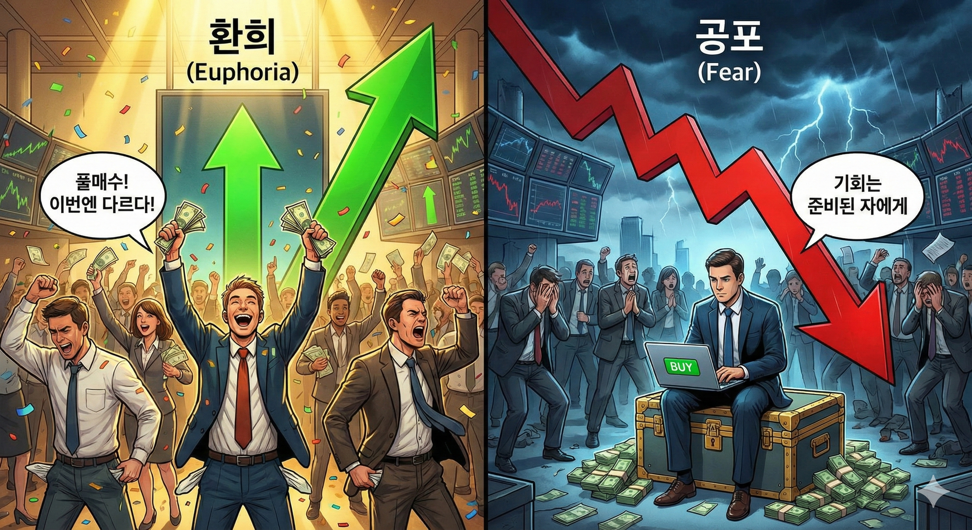 공포에 사서 환희에 팔아라.