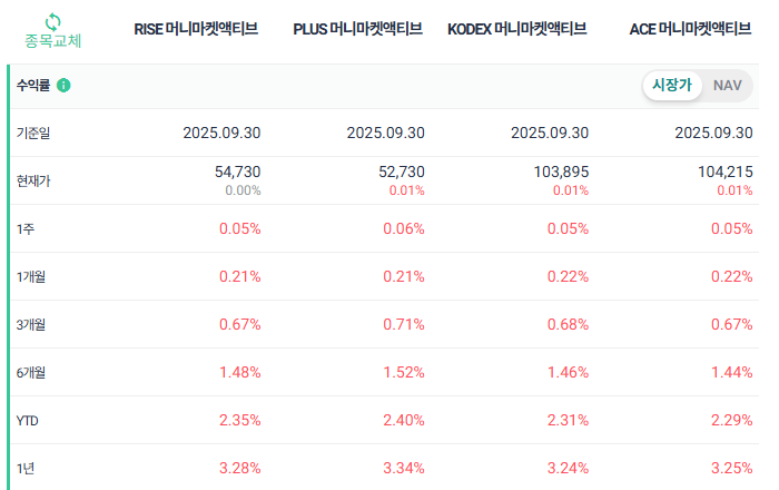 파킹 ETF 비교하기, 고를 때 주의할 점