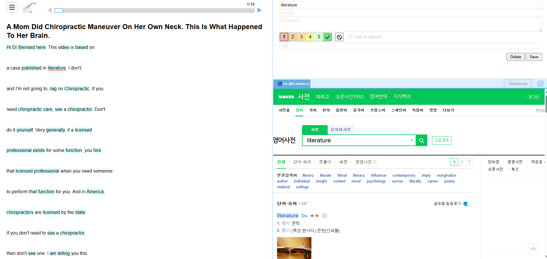 LUTE (Learning Using Texts) : 직접 설치해서 사용하는 언어 학습 프로그램, 무료 LingQ